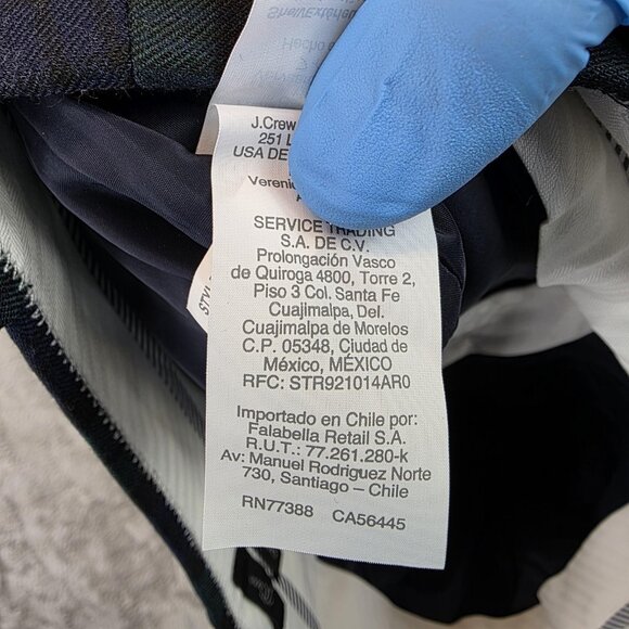 J Crew Cameron Pants Womens 8P Green Navy Plaid Wool Blend Ankle Dress Trousers - Picture 12 of 13